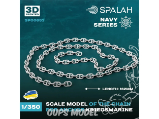 Spalah Accastillage SP00653 Chaîne d'ancre de la Kriegsmarine Longueur 162mm 1/350