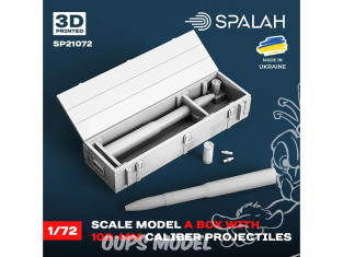 Spalah armement SP21072 Boîte contenant des projectiles de calibre 100 mm 1/72