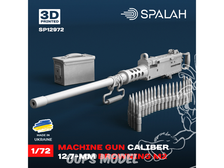 Spalah armement SP12972 Mitrailleuse Browning M2 de 12,7 mm 1/72