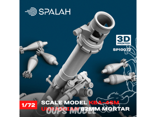 Spalah armement SP10072 Mortier ukrainien de calibre 82 mm KBA-48M 1/72
