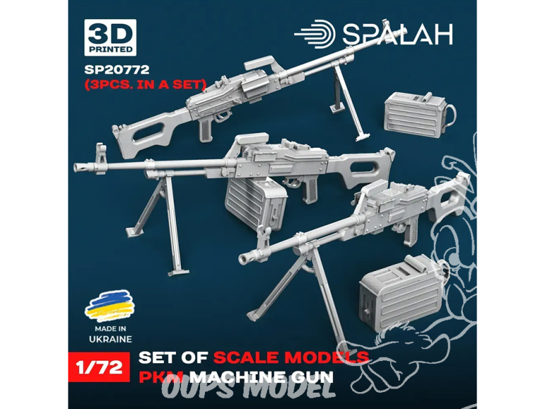 Spalah armement SP20772 Mitrailleuse PKM 3 pièces 1/72