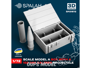 Spalah armement SP21972 Boîte contenant un projectile de calibre 152 mm 1/72