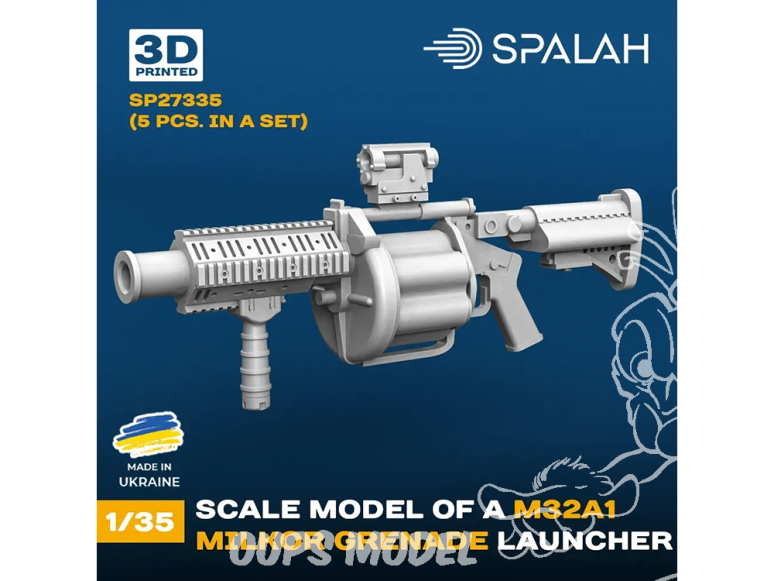 Spalah armement SP27335 Lance-grenades Milkor M32A1, lot de 5 1/72