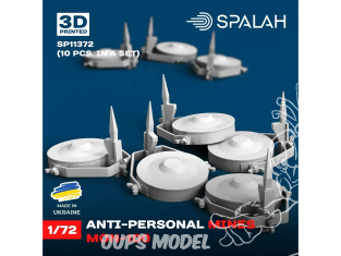 Spalah armement SP27335 Obus de mortier de calibre 120 mm, 10 psc 1/72