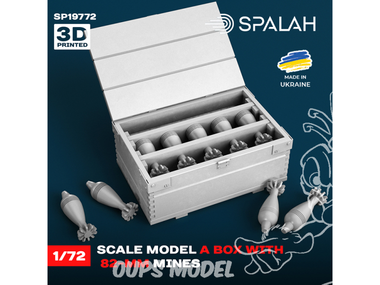 Spalah armement SP19772 Une boîte contenant des mines de 82 mm 1/72