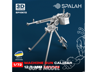 Spalah armement SP10672 Mitrailleuse de calibre 12,7 mm DShKM 1/72