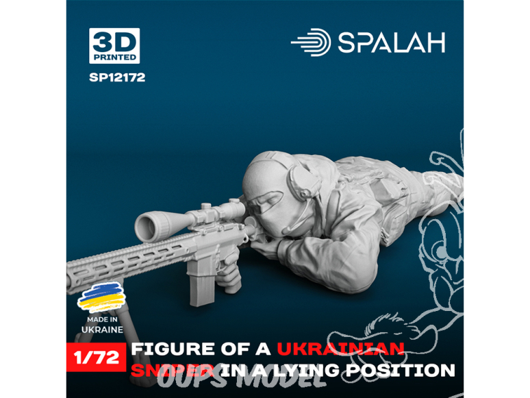 Spalah kit figurine SP12172 Tireur d'élite ukrainien en position couchée 1/72