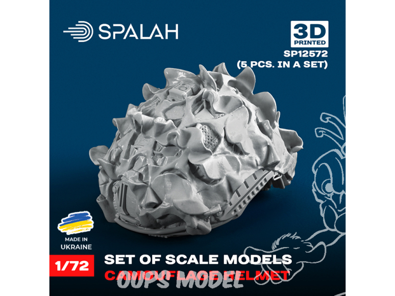 Spalah kit figurine SP12572 Casque camouflage 5 pièces. 1/72