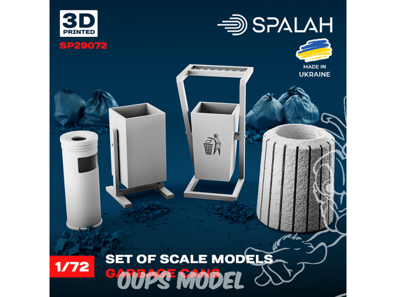 Spalah SP29072 Poubelles 4 pièces 1/72