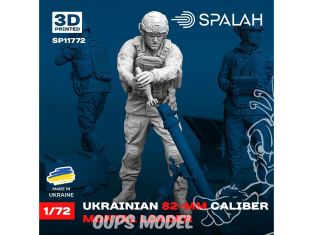 Spalah kit figurine SP11772 Chargeur de mortier ukrainien de calibre 82 mm 1/72