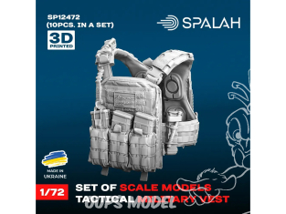 Spalah kit figurine SP12472 Gilet militaire tactique 10 pièces 1/72