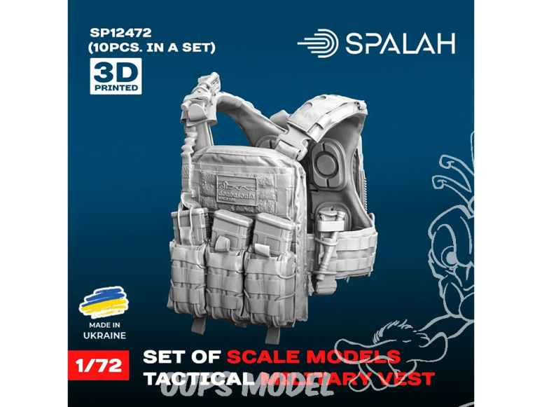 Spalah kit figurine SP12472 Gilet militaire tactique 10 pièces 1/72