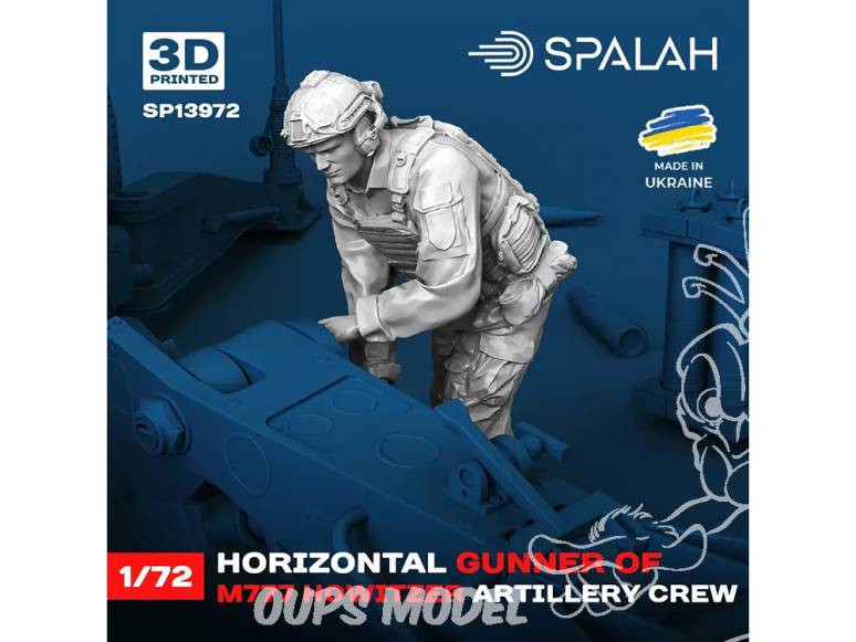 Spalah kit figurine SP13972 Tireur horizontal de l’obusier M777 1/72