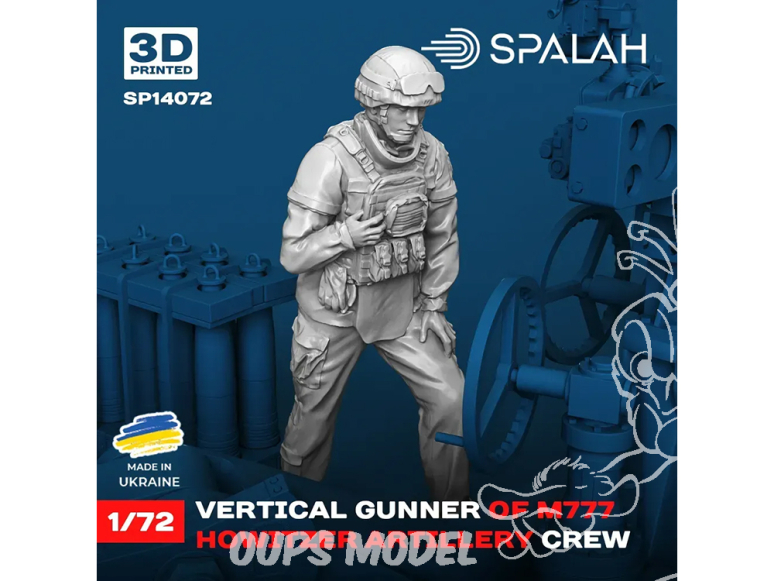 Spalah kit figurine SP14072 Tireur vertical de l’obusier M777 1/72