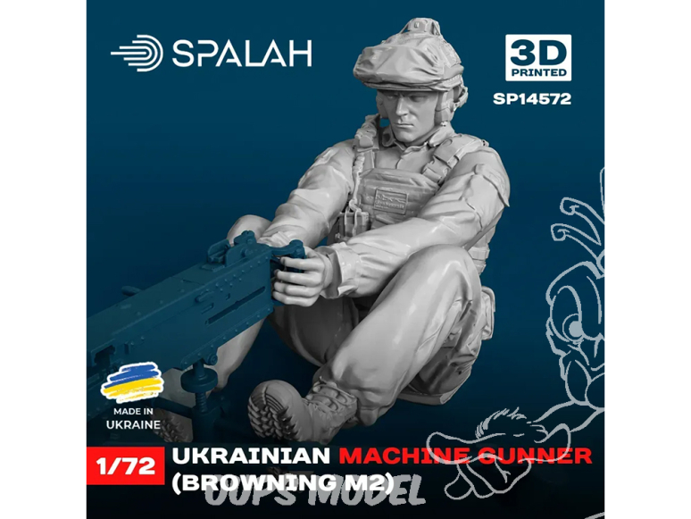 Spalah kit figurine SP14572 Mitrailleur ukrainien Browning M2 1/72
