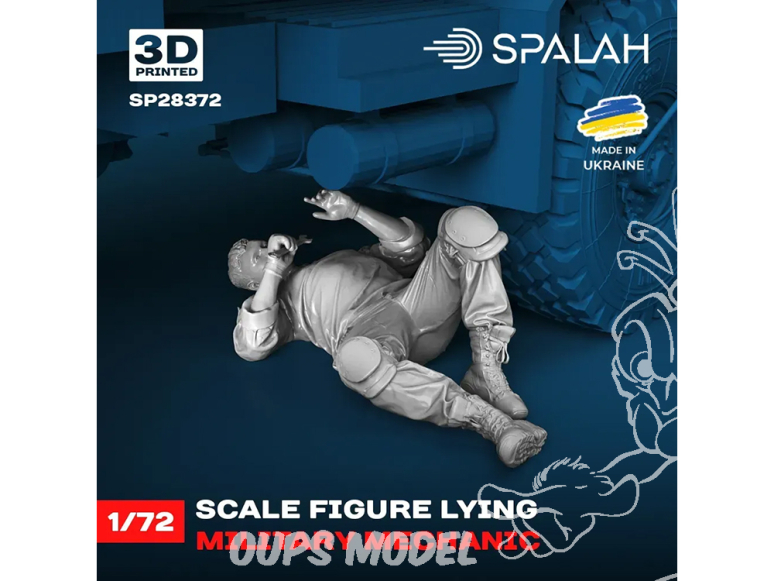 Spalah kit figurine SP28372 Mécanicien militaire couché 1/72