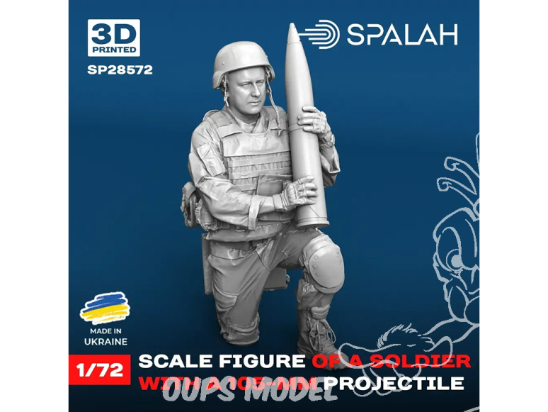 Spalah kit figurine SP28572 Mécanicien militaire couché 1/72