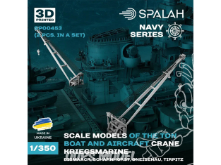 Spalah Accastillage SP00453 Grues Kriegsmarine pour bateaux et avions Bismarck Scharnhorst Gneisenau Tirpitz 2 pièces 1/350