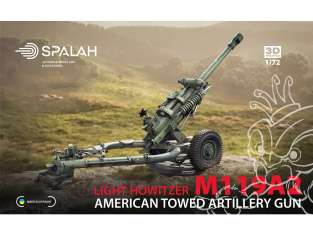 Spalah armement SP25372 Obusier léger tracté américain M119A2 1/72