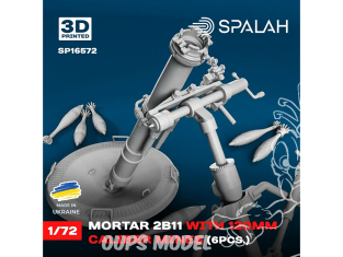 Spalah armement SP16572 Mortier 2B11 avec obus de calibre 120 mm 1/72