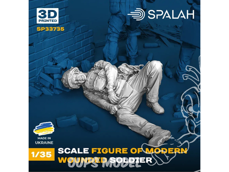 Spalah kit figurine SP33735 Soldat moderne blessé 1/35