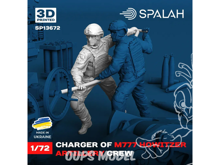Spalah kit figurine SP13672 Charger l’obusier M777 1/72