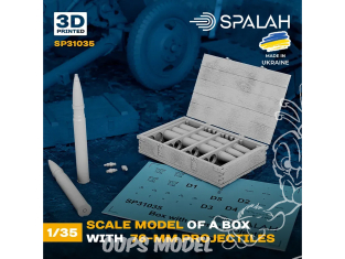 Spalah armement SP31035 Boîte avec projectiles de 76 mm 1/35