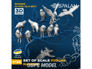 Spalah kit figurine SP31635 Corbeaux 11 pièces 1/35