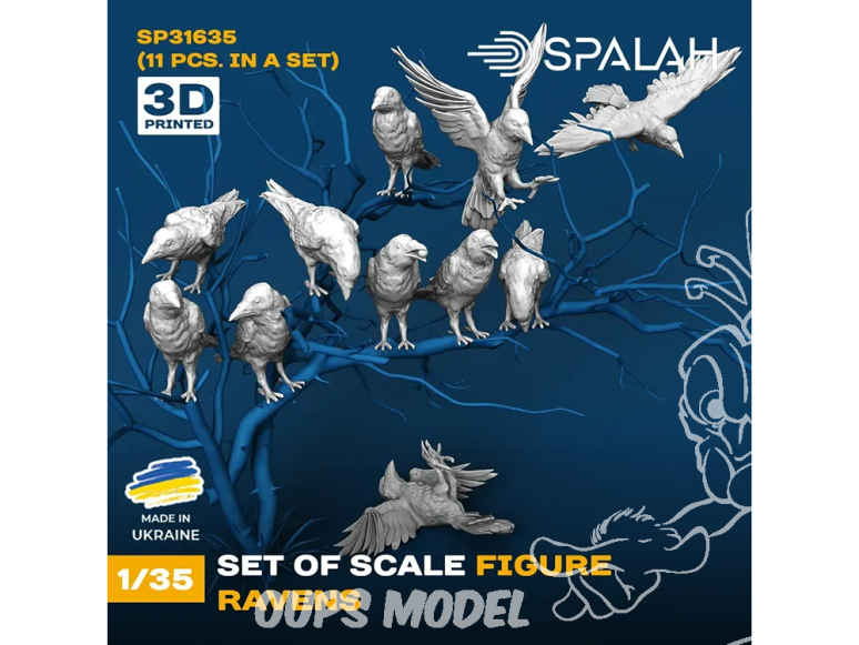 Spalah kit figurine SP31635 Corbeaux 11 pièces 1/35