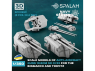 Spalah Accastillage SP00953 Canons antiaériens (10,5 cm) SK C/33 pour le Bismarck et le Tirpitz 8 pièces 1/350