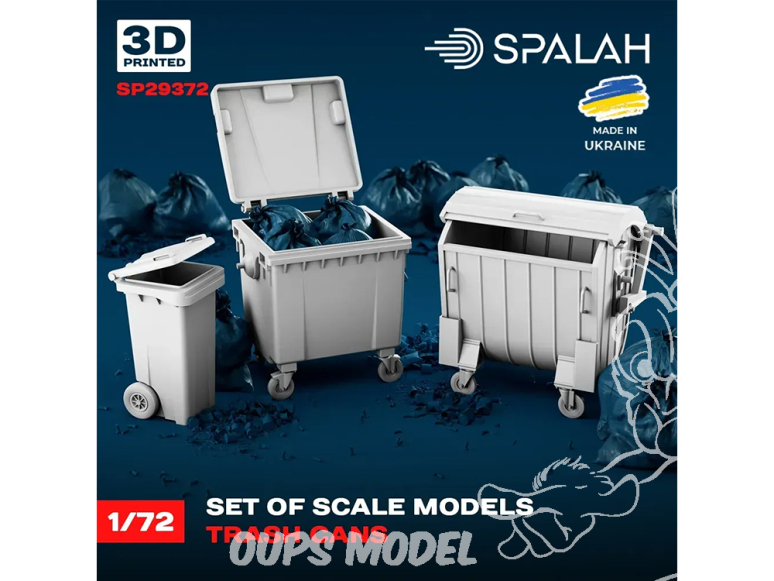 Spalah SP29372 Poubelles 3 pièces 1/72