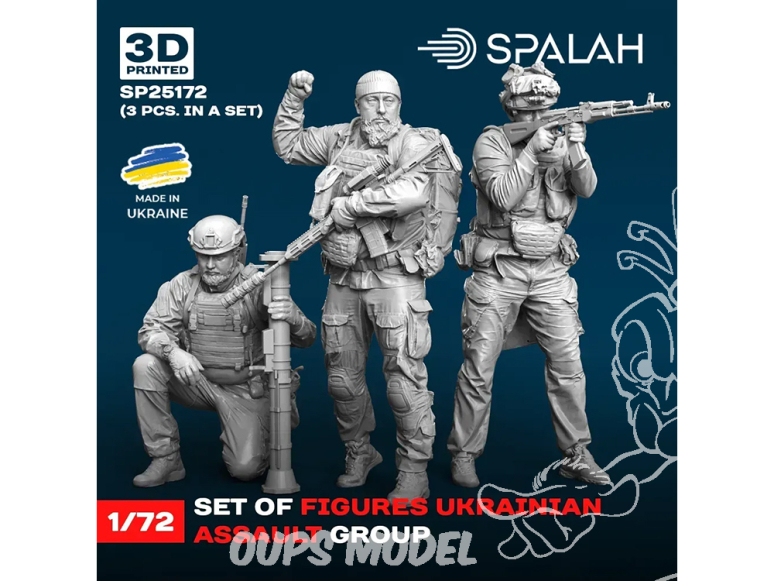 Spalah kit figurine SP25172 Groupe d’assaut ukrainien 3 pièces 1/72