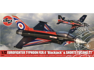 Airfix maquette avion A04003 Eurofighter Typhoon FGR.4 Blackjack et Shorts Tucano T.1 Twin Pack 1/72