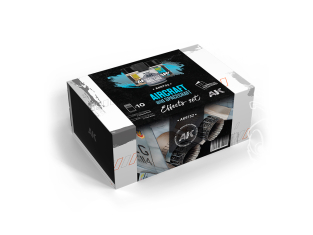 Ak Interactive ak9752 Set ENSEMBLE D’EFFETS POUR AÉRONEFS ET ENGINS SPATIAUX 10 pots et 2 pinceaux