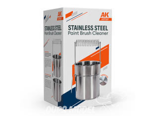 Ak Interactive ak9569 POT DE NETOYAGE POUR PINCEAUX EN ACIER INOXYDABLE