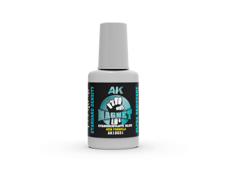 AK interactive ak12031 MAGNET 8G STANDARD DENSITY COLLE CYANOCRYLATE ULTRA RÉSISTANTE