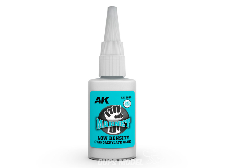 AK interactive ak12030 MAGNET 20G STANDARD DENSITY COLLE CYANOCRYLATE ULTRA RÉSISTANTE