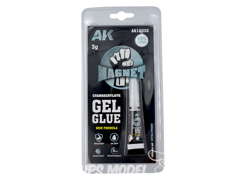 AK interactive ak12032 MAGNET COLLE CYANOCRYLATE GEL ULTRA RÉSISTANTE 3g