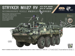Border model maquette militaire TK7015 Stryker M1127 RV avec arrière M240B et Antenne HF 1/72