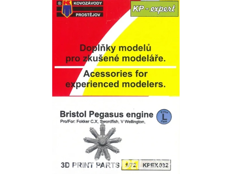 KP Model Kpex032 Moteur Bristol Pegasus pour Fokker C.X, Swordfish, V Wellington 1/72