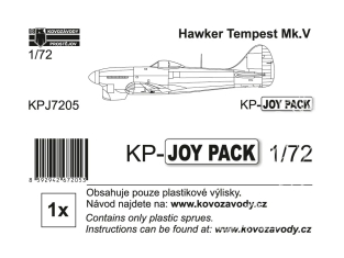 KP Model kit avion KPJ7205 Tempest Mk.V KP-JOYPACK sans décalques ni instructions 1/72