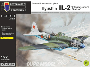KP Model kit avion KPH7219 Ilyushin IL-2 Station de tireurs provisoires Hi-Tech 1/72 KP Model kit avion KPH7219 Ilyushin IL-2 Station de tireurs provisoires Hi-Tech 1/72