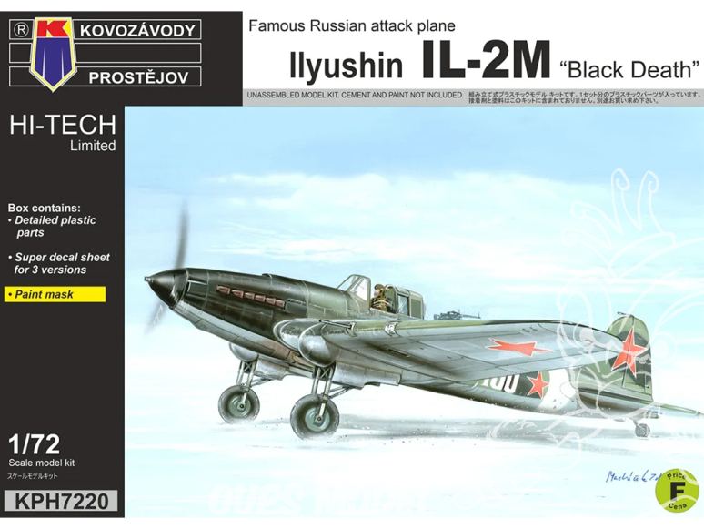 KP Model kit avion KPH7220 Ilyushin IL-2 Peste noire Hi-Tech 1/72