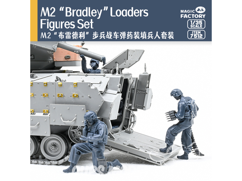 Magic Factory Maquette militaire 7512 Set figurines chargement M2 Bradley 1/35