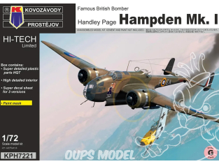 KP Model kit avion KPH7221 Handley Page Hampden Mk.1 Hi-Tech 1/72