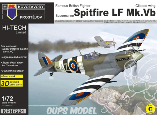 KP Model kit avion KPH7224 Spitfire LF Mk.Vb Aile coupée Hi-Tech 1/72