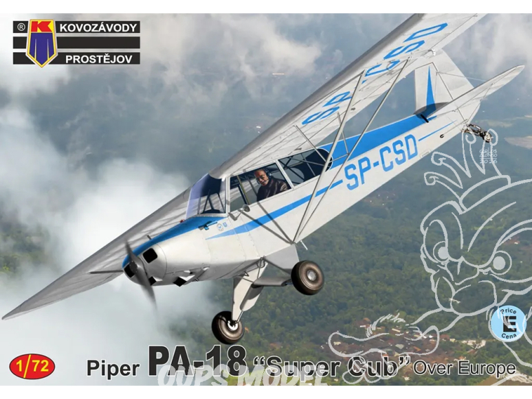 KP Model kit avion KPM0536 Piper PA-18 Super Cub au-dessus de l’Europe 1/72