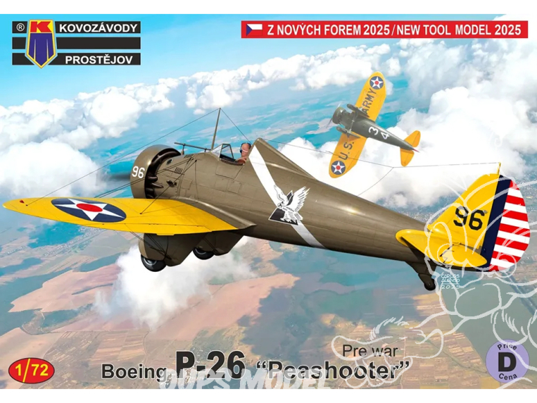 KP Model kit avion KPM0517 Boeing P-26 Peashooter Avant-guerre 1/72