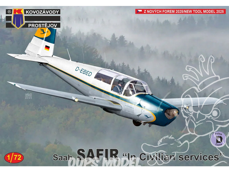 KP Model kit avion KPM0522 SAAB Safir Dans les services civils 1/72