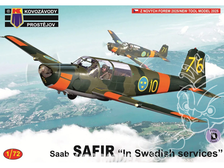 KP Model kit avion KPM0523 SAAB Safir Dans les services suédois 1/72